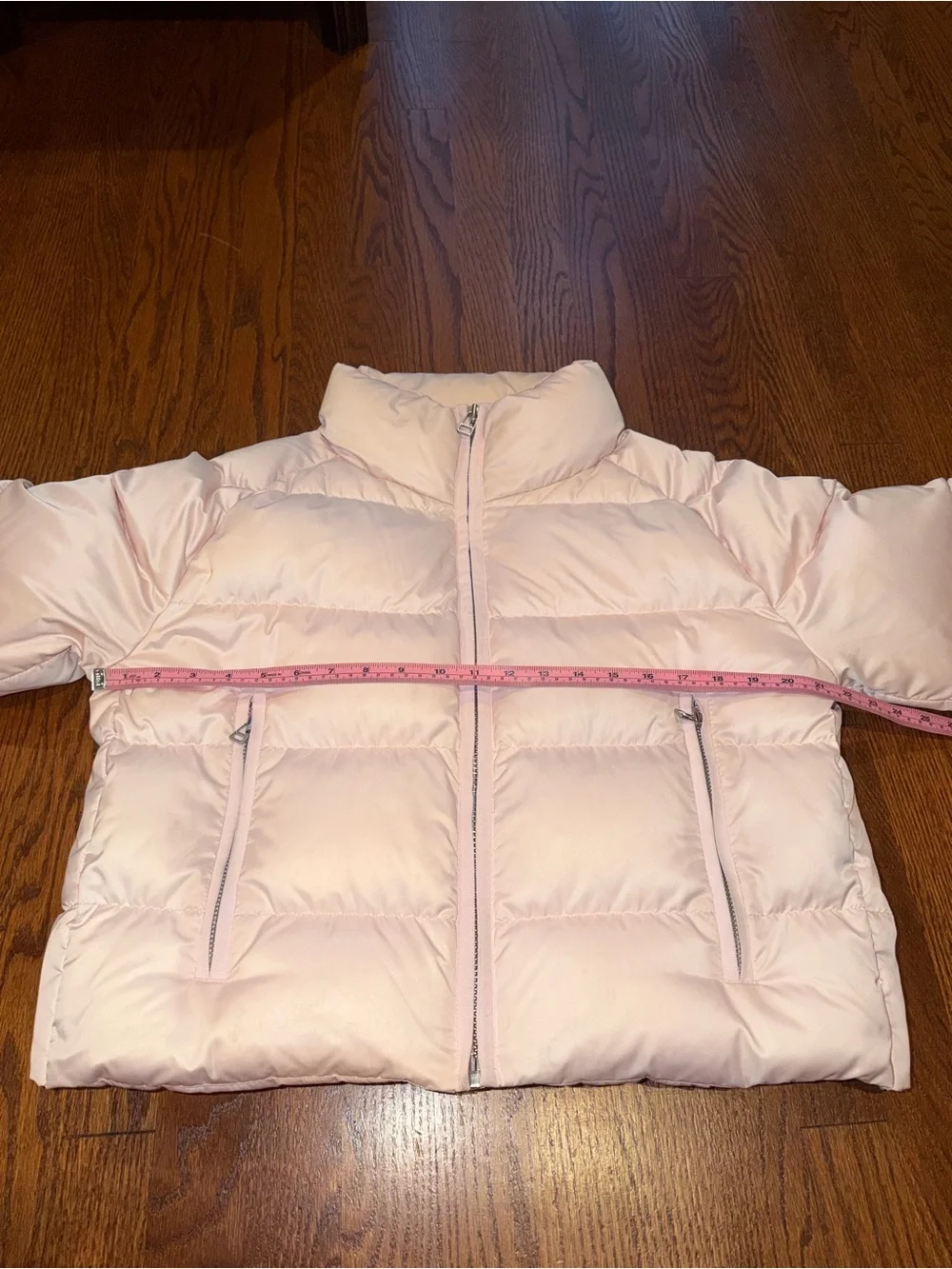 Tory Burch Pink Cropped Puffer Jacket Size S
